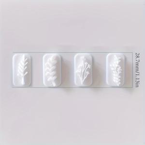 TEMU 4개 세트 핸드메이드 소프트 포터리&클레이 잎 프레스 몰드, 섬세한 텍스처 장식 도구, DIY 공예 & 홈 데코 필수품, 수제 펜던트 제작 키트, 폴리머 클레이 인쇄용 플라스틱 몰드, 봄 시리즈 잎과 꽃 모양