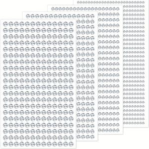 TEMU 4장 투명 라인스톤 스티커 - 3mm~6mm 4가지 사이즈, 메이크업·헤어 액세서리·홈데코·스크랩북 장식용, 다목적 접착제, 반사 표면, 내구성 강한 자체 접착형