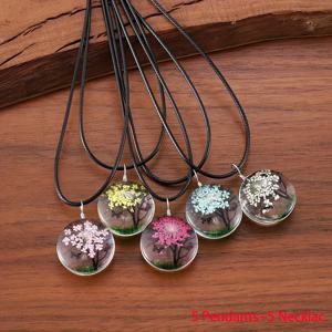 TEMU 10pcs 다색 유리 꽃 나무 패턴 라운드 펜던트, 생명 나무 나비 식물 별밤 디자인 라운드 펜던트 목걸이, 조절 가능한 목걸이 코드가 있는 느슨한 장식, DIY 목걸이, 팔찌, 열쇠장갑 보석 제조 용품, 남성과 여성 커플 휴일 선물 (랜덤 컬러 펜던트), 배터리 없음