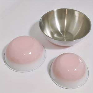 TEMU 3개 세트 스테인리스 스틸 핑크 믹싱 볼, 베이킹 및 국수용 볼, 샐러드 과일용 볼 및 차가운 국수용 볼, 쉽게 청소하고 깨지지 않음, 세 가지 사이즈로 완벽하게 맞음, 쌓을 수 있고 보관 가능, 다채롭고 내구성 있는 주방용품