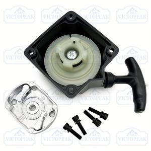 TEMU 가스 브러시 커터 43CC 49CC 52CC용 고품질 이지 풀 리코일 스타터 키트. 40-5 더블 아연 클로 다이얼. M5*20 육각 소켓 조합 볼트. 잔디 깎기 기계 스타터. 풀 로프