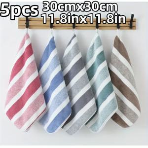 TEMU 코랄 컬러 마이크로화이버 손수건 5pcs 세트, 30cm x 30cm/11.8