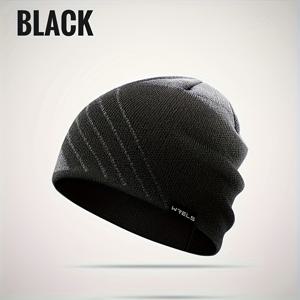TEMU 1pc WRELS 가을 겨울 컬러 블록 비니 - 따뜻한 스트레치 핏, 가벼우면서 편안함, 사이클링, 야외 모험, 모든 계절 착용에 완벽, 사이클링 기어 | 스타일리시한 모자 | 스트레치 소재|등산모자