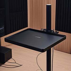 TEMU 범용 마이크 스탠드 트레이, 마이크용 조절식 클램프형 실용적인 스탠드. 악보 홀더, 라이브 스트리밍, 노래방, 녹음 및 악보 스탠드 액세서리 (음악 트레이 포함, 8.7인치 X 6.5인치).