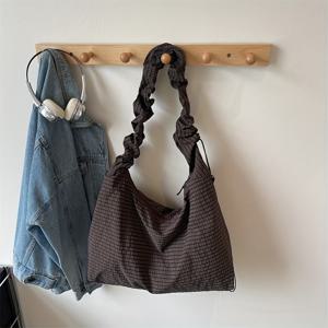 TEMU 여성용 대용량 토트백 - 지퍼 클로저가 있는 변환 가능한 핸드백, 여성용 넉넉한 작업 가방, 일상 출퇴근, 사무실, 여행용 - 커피/그레이/블랙, 헤링본 패턴, 패브릭 제작|가방|크로스백|토트백