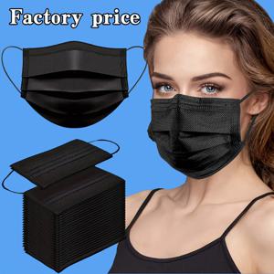 TEMU 블랙 일회용 마스크 - 3단계 통기성 편안함, 조절 가능한 귀걸이, 안전한 코 패드 - 직장, 학교, 사무실, 여행, 가정용 및 남녀 공용 일반 사용에 이상적, 60개 또는 20개 팩으로 제공