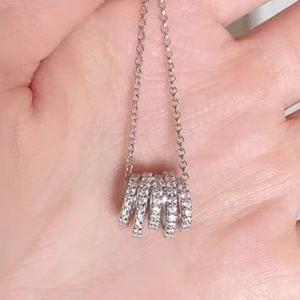 TEMU READKISS 우아한 스파이럴 펜던트 목걸이, 반짝이는 합성 지르코니아 - 화이트 골드 도금 구리, 여성용 사월 탄생석 주얼리, 파티 & 캐주얼 착용, 사계절 다용도 선물, 파티 액세서리, 세련된 스타일, 내구성 있는 액세서리, 패션 애호가용 고급 액세서리, 패션을 사랑하는 여성