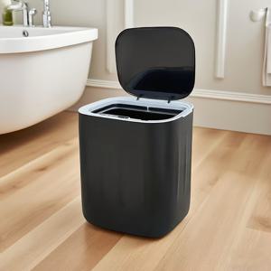 TEMU 대용량 스마트 자동 센서 뚜껑 포함 - 핸즈프리 작동, 배터리 구동(배터리 미포함), 헤비듀티 ABS 구조, 주방/사무실/욕실/상업용 - 홈 & 비즈니스에 이상적인 크리스마스/할로윈 선물, 사무실 폐기물통, 세련된 쓰레기 컨테이너, 내구성 있는 구조, 터치리스 , 사무직 종사자, 최고의 크리스마스 선물|쓰레기통|음식물쓰레기통