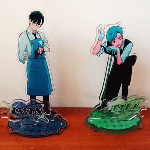 TEMU 2D 플랫, 2개 외계인 무대 애니메이션 캐릭터 아크릴 스탠드 - 이반 & 틸 동적 포즈 피규어, 생생한 색상, 내구성 있는 아크릴 데스크탑 장식, 홈 오피스용, 할로윈 크리스마스 졸업 선물, 전기 필요 없음, 애니메이션 룸 장식, 크리스마스에 가장 적합