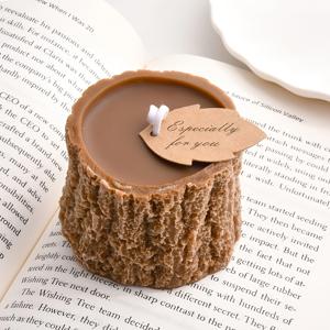 TEMU 나무 결 실리콘 캔들 몰드 나무 그루터기 원통형 비누 석고 몰드 홈 데코용