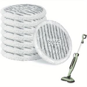 TEMU 샤크 S8001 S7001 S7201 S7000AMZ S8201용 8개 교체 스팀 모프 패드 세트 - 세탁 가능한 마이크로화이버 패드, 재사용 가능 및 내구성, 모든 바닥과 호환, 청소 용이, 슬림한 모프 디자인, 튼튼한 모프 패드