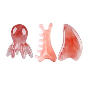 TEMU 3개 세트 레진 구아샤 보드 - 머리, 얼굴, 몸용 8발톱 문어 디자인 멀티펑셔널 마사지기 | 헤어, 페이스, 바디 데독화 및 경락 이완 도구 | 인체공학적 형태, 컴팩트 마사지기, 부드러운 마감, 내구성 있는 구조, 구아샤 도구, 셀프케어 루틴, 웰니스 애호가, 그루밍 애호가를 위한 미용 필수품|괄사마사지