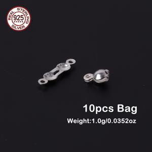 TEMU 10개/봉 S 스털링 실버 비드 팁 칼로테 엔드 클램셸 크림프 팁 폴드오버 비드 커버, 주얼리 만들기 DIY 팔찌 목걸이 액세서리