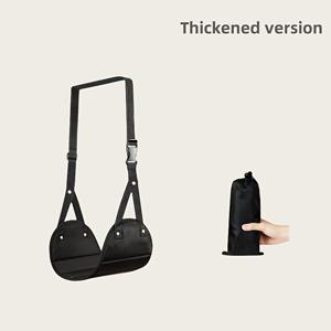 TEMU 1개 휴대용 조절 가능한 발받침이 있는 항공기 다리 받침대, 분리형 쿠션 – 여행, 차량, 기차 및 사무실 사용을 위한 인체공학적 디자인, 내구성 있는 스트랩 구조, 높이 조절 가능한 걸이 지지대