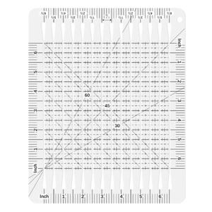 TEMU 투명 아크릴 이중계측자 (CM/인치) & 1/4