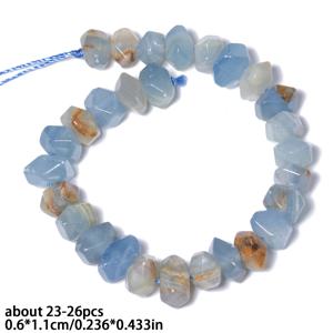TEMU 송치 천연 AA 블루 칼시트 비즈 - 딥 블루에서 라이트 그라데이션, DIY 주얼리 만들기용 불규칙한 라운드엘 모양, 팔찌, 목걸이, 귀걸이 - 펜던트, 참, 스페이서 비즈용 루즈 비즈 - 내구성 있는 천연석 비즈, 핸드메이드 액세서리, 독특한 형태, 매끄러운 마감, 공예 애호가용, 고품질 스톤, 공예 재료, 공예 취미