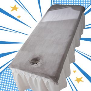 TEMU 1개 구멍이 있는 미용침대 190*90cm, 타월과 홀이 있는 마사지침대 수납품, 큰욕조수건,뷰티살롱스파용품, 특별한 크기의 홈이 있는 목욕수건, 헬스센터와 매니큐어룸 사용에 적합한프로페셔널 스파액세서리. 고급텍스타일로 제작된부드러운소재의미용침상린넨.면호루가 있는마사지베드커버, 웰빙센터필수품