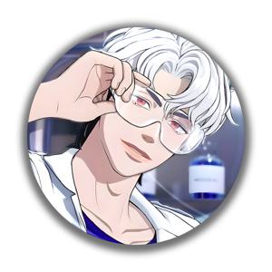 TEMU 1개 애니메이션 캐릭터 브로치 - 흰머리 빨간눈 사이언티스트 실험복 디자인, 원형 배지 (옷/가방/모자용), 남녀공용 패션 액세서리, 데이 졸업생 생일선물, ANIME 팬을 위한 내구성 있는 아이템