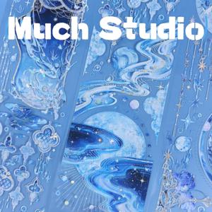 TEMU 멀치 스튜디오 드리미 블루 별이 빛나는 하늘 & 코스믹 태피스트리 PET 와시 테이프 세트 - 저널, 노트북, 휴대폰 케이스, DIY 인사말 카드, 사진 프레임용 예술적 장식 테이프 | 코스믹 테마 | 내구성 있는 접착제