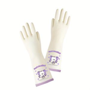 TEMU 1쌍 두꺼운 방수 AC 니트릴 주방용 장갑 - 설거지, 청소 및 가사에 적합 | 수은이 없는 재료로 부엌과 욕실 & 가정 사용에 이상적| 인체공학적 청소 장갑 내구성 있는, 접시를 위한 주방 장갑, 플리스 안감 세척 장갑, 중형 세척 장갑, 긴 세척 장갑, 바쁜 주부들을 위한