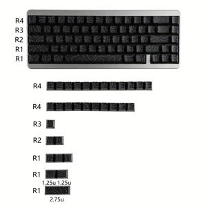 TEMU JMTCTECH 블랙 크랙 야광 키캡 세트 - 체리 프로필 PBT+PC 백라이트 키보드 캡, 블루 글로우 레전드 (Ctrl/Shift/Win), QWERTY/SZCV 레이아웃 호환, 61/64/68/75/84/87/98/104/108 키 기계식 타이핑 보드용