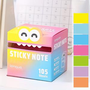 TEMU 105매/박스 풀아웃 스티커 메모, 진주광택 투명 메모패드 학용품