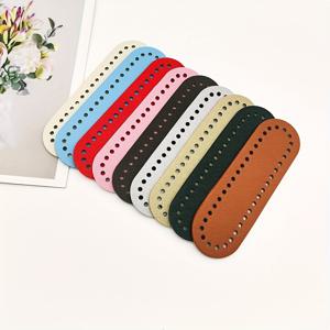 TEMU 9개 대형 타원형 핸드백 베이스 (둥근 모서리) - 18x5.5cm DIY 크래프트 가방 제작 재료, 다양한 색상 옵션 (핑크, 블루, 레드, 블랙, 화이트, 브라운, 베이지, 그레이, 탄) - 내구성 강한 신발 모양 베이스, 파우치, 지갑, 클러치용 - 패브릭, 펠트, 가방, DIY 지갑 제작 호환