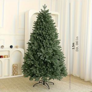 TEMU 1개 2.1m 밀도 높은 크리스마스 트리, PE 인공 크리스마스 트리, 짠 트리 스커트, 접이식 베이스가 있는 휴일 크리스마스 트리, 조립이 쉬움, 야외 크리스마스 트리, 마당 현관 홈 오피스 파티 장식에 적합, 녹색(No), 크리스마스 트리 토퍼, 크리스마스 트리, 크리스마스 장식