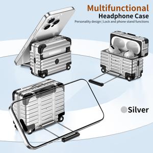 TEMU KEKOA 케이스 커버 for airpods Pro 3 (2025) - 귀여운 재미있는 디자인, 무선 충전 호환성 가벼운 내구성 보호 하드 케이스, 보라/검정, 남녀공용 패션 액세서리, 여행용 액세서리, 장난기 있는 디자인, 안전한 잠금, AirPod Pro 케이스, 이어폰 케이스