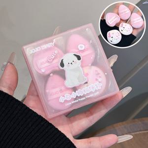 TEMU 조조 다이어리 화이트 퍼피 파우더 퍼프 5개입, 플로킹 스펀지 파우더 퍼프, 파운데이션, 컨실러, 블러셔, 허니 파우더 적용 및 세팅에 적합, 휴대용 여행용, 완벽한 메이크업 베이스 도구, 컨실러 스펀지,파운데이션 적용,컴팩트 메이크업 도구,여행에 적합한 디자인,재사용 가능한 스펀지,고품질 퍼프,메이크업 스펀지,메이크업 애호가들,여행 필수품