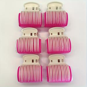 TEMU 12개 내구성 플라스틱 헤어 컬러 - 중간 머리용 살롱급 수동 컬링 도구, 핑크 & 화이트 디자인, 스타일링을 위한 안전한 고정, 홈 또는, 헤어 컬링 도구에 완벽, 살롱 품질 결과, 세련된 헤어 액세서리, 견고한 구조, 여성용 헤어 브러시, 남성용 헤어 브러시, 볼륨을 위한 헤어 컬러