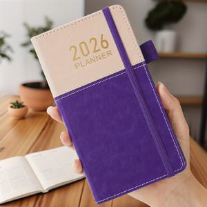 TEMU 2026 A6 미니 플래너/캘린더 | 2026년 1월 - 2026년 12월 데일리, 주간 & 월간 포켓 플래너 (휴대용), 3.8