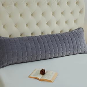 TEMU 1개 가을/겨울 고급 두꺼운 따뜻한 더블 베개커버 (내장 없음), 헤비급 밀크 벨벳 솔리드 컬러, 침실/게스트룸 롱 쿠션 커버 또는 소파 던지기 베개 커버 – 부드럽고 편안함, 겨울용 침구,퀼트 디자인,스타일리시 쿠션 커버,고품질 퀼팅,내구성 있는 원단,장식용 베개커버,럭셔리 침구 구매자|베개커버|소파|쇼파커버