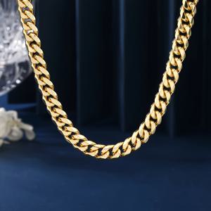 TEMU 남성용 헤비듀티 스테인리스 스틸 골든 대형 링크 체인 목걸이 - 두꺼운 인터로킹 링크 디자인, 클라스프 없음 (연중 착용 가능), 파티 및 일상 사용 - 골드 도금 외관 (코팅 유지 관리 불필요) - 아버지에게 이상적인 선물, 마르디