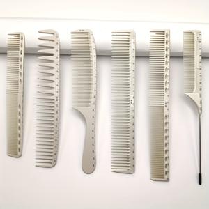 TEMU 6개입 전문가용 헤어 스타일링 빗 세트 (측정 마킹 포함) - 내구성이 뛰어난 플라스틱 & 레진 이발 도구, 정밀한 커팅, 스타일링 및 엉킴 방지 - 살롱 및 가정용 필수품, 이발 액세서리, 세련된 디자인, 부드러운 마감