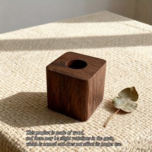 TEMU 1개 모던 우드 펜 홀더 - 둥근 모서리의 사각형 책상 정리함, 견고한 받침대 & 펜, 연필, 가위, 사무용품, 가정 학습 장식용 부드러운 표면 - 모든 필기구와 호환, 스칸디나비아 디자인, 컴팩트 디자인