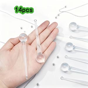 TEMU 14개 우아한 눈물방울 크리스마스 장식 - 대형 눈물방울 펜던트 (3.88x0.75인치) - 투명 아크릴 트리, 결혼식, 파티용 행잉 장식 - 전기 불필요 - , 발렌타인데이, 새해를 위한 고급 센터피스 - 우아한 탁상 장식