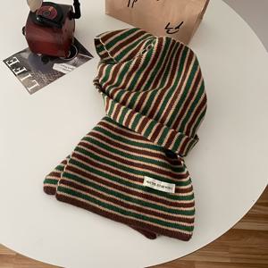 TEMU 1개 신상 스카프 여성 학생용, 두꺼운 소재, 부드럽고 따뜻한 트렌디 대학 스타일, 크리스마스 컬러 매칭 넥 워머, 가을 겨울 빈티지 멀티 스타일, 크리스마스, 데이트, 휴일 선물, 생일 선물에 적합