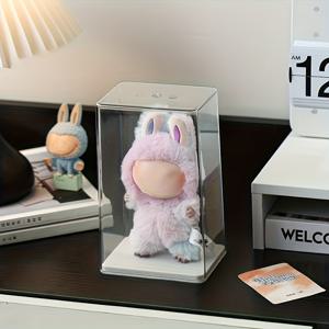 TEMU 1개 플러시 인형 보관 전시 박스, 투명 먼지 방지 피규어 케이스, 침실 & 거실용 데스크탑 디스플레이 정리함, 10/15/17cm 플러시 장난감 호환, 쌓을 수 있는 컬렉터블 쇼케이스 선반, 인형 미포함, 할로윈 & 크리스마스 선물