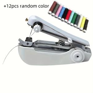 TEMU 1 세트 미니 휴대용 손바느질 기계 (12개 폴리에스터 실 포함) - 다용도 빠른 수리 도구, 전원 불필요, 휴대 및 가정용으로 적합한 컴팩트 & 경량, 완벽한 어버이날 선물, 휴대용 재봉틀, 여행용 재봉