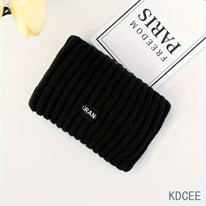 TEMU 세련된 헤어밴드 - 부드럽고 따뜻한 겨울 야외 활동 액세서리 (스키 및 하이킹용), 단색 트렌디한 아이템, 야외 헤어웨어, 겨울 헤어웨어, 스타일리시 헤어밴드