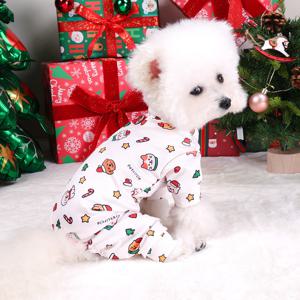 TEMU 귀여운 고양이 & 강아지 원피스 코스튬 - 부드럽고 포근한 펫 롬퍼, 배 부분 포함, 소형견 & 고양이용 쉬운 오버헤드 풀오버, 크리스마스 & 캐주얼 의상, 따뜻한 겨울 아웃핏 (지퍼/래치 없음)