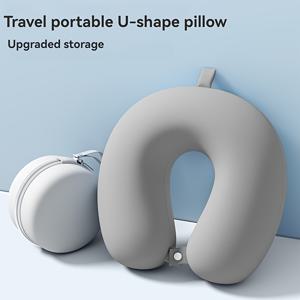 TEMU 메모리폼 여행용 경추 베개 - U자형 목 지지대, 탈부착 세탁 가능 커버, 가볍고 휴대용 경추 칼라, 비행기, 자동차, 사무실, 기차용 - 자세 및 등급 베개|목베개