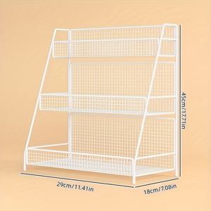 TEMU 패션 메탈 데스크탑 정리대, 계단식 디스플레이 랙, 홈 데스크탑 아이템용 - 독립형 리본 홀더 및 아이템 디스플레이, 실용적인 랙, 재봉 보관, 책장, 주방 액세서리, 주방 정리 및 보관, 주방 보관 랙, 벽 랙, 주방 랙, 벽 랙, 랙, 공간 절약 디자인,세련된 정리함,내구성 있는 정리함,수납 선반,공예 애호가|책장