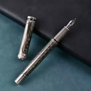 TEMU 1개 빈티지 구리 만년필, 0.5mm 수제 팁 - 우아하고 골든 디자인, 클릭온 캡, 비즈니스, 사무실 및 선물용, 사무용품, 클래식 펜 디자인, 내구성 있는 금속 구조