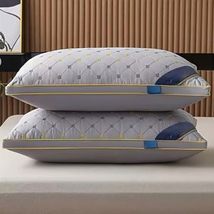 TEMU 2개 세트 통기성 쿨링 베드 베개 - 에르고노믹 경추 & 척추 지지, 배/옆으로 자는 사람을 위한 소프트 쿨링 코어, 세탁 가능한 럭셔리 침구, 호텔용, 다양한 색상 옵션 (필)