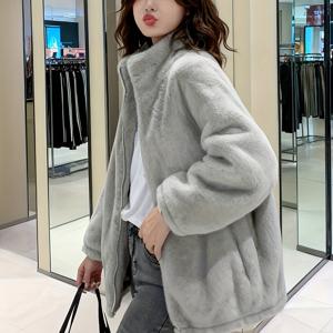 TEMU 가을 겨울 패셔너블 웨스턴 엄마용 양면 코랄 코트 다용도 아우터웨어 롱 스탠드업 칼라 따뜻한 후드티 여성용