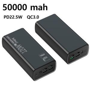 TEMU 50000mAh 대용량 파워뱅크, PD22.5W QC3.0 고속 충전 휴대용 백업 전원 LED 전원 디스플레이가 있는 모든 휴대폰에 적합한 휴대폰 충전기|보조배터리|보조배터리20000