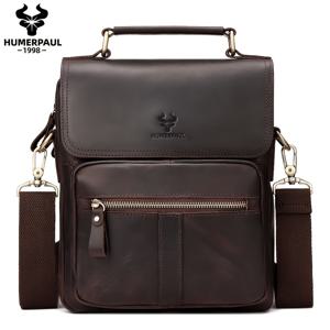 TEMU HUMERPAUL 남성용 빈티지 풀네임 (브랜드) 가죽 크로스바디 슬링백 - 조절 가능한 스트랩 천연소가죽 메신저백, 데일리 커뮤트, 여행 및 캐주얼 사용 - 전문가용 및 승마용 숄더백 (브랜드 가능 여부)