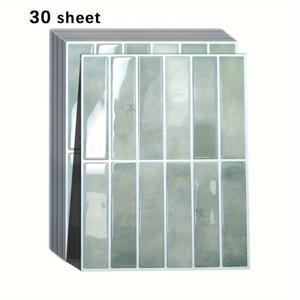 TEMU 1/10/30개입 3D 자가 점착식 3D 타일 스티커 - 제거 가능한 방수 필앤스틱 벽지-like 패널, 무광 마감, 간편한 청소 및 부착|스티커